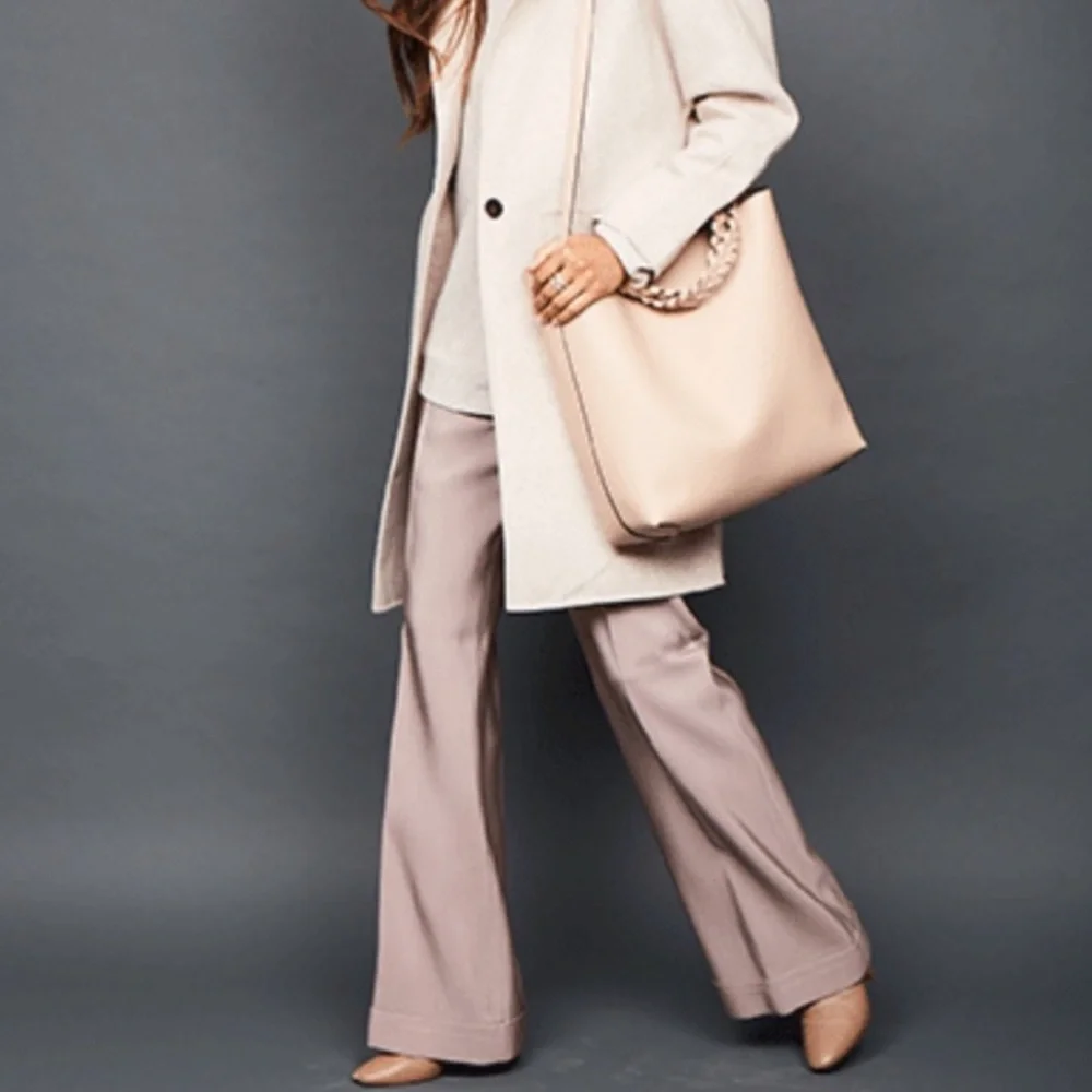 Jules Kae Vegan Leather Tote light beige